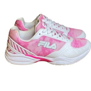Fila Volley Zone Tie Dye Pink White Pickleball Sneakers Women’s Size 9.5